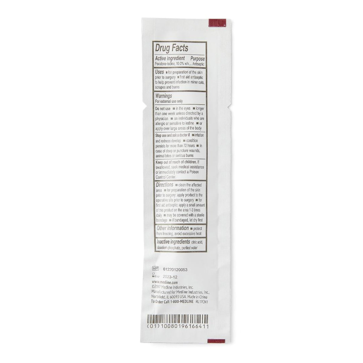 Impregnated Swabstick 10% Strength Povidone-Iodine Individual Packet NonSterile - BeHope