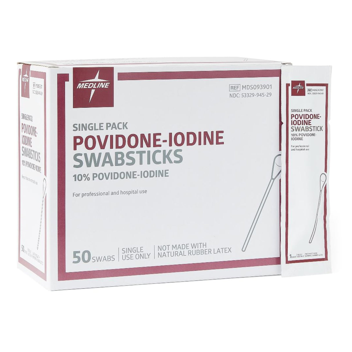 Impregnated Swabstick 10% Strength Povidone-Iodine Individual Packet NonSterile - BeHope