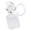 NonRebreather Oxygen Mask Elongated Style Adult One Size Fits Most Adjustable Head Strap / Nose Clip - BeHope