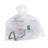 NonRebreather Oxygen Mask Elongated Style Adult One Size Fits Most Adjustable Head Strap / Nose Clip - BeHope