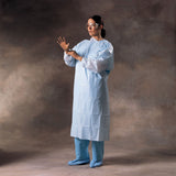 Protective Procedure Gown X-Large Blue NonSterile ASTM F1671 Disposable - BeHope