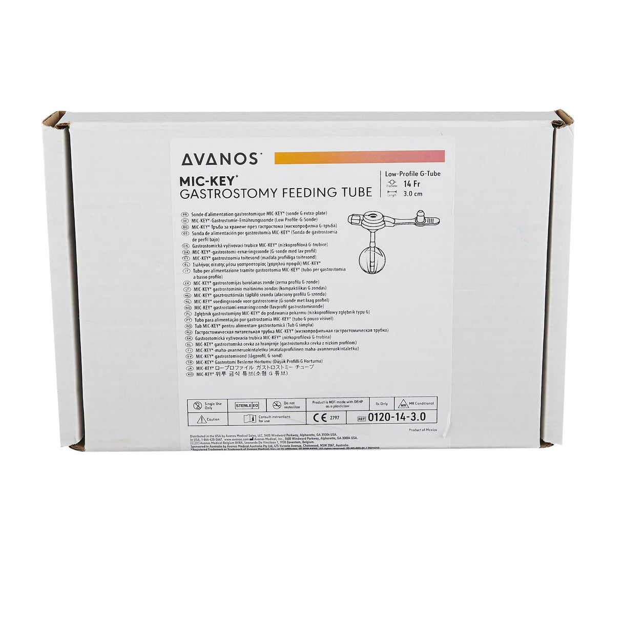 Low Profile Gastrostomy Tube Kit MIC-Key® 14 Fr. 3.0 cm Tube Silicone Sterile - BeHope