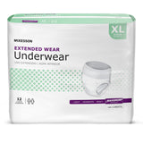 Unisex Adult Absorbent Underwear McKesson Pull On with Tear Away Seams X-Large Disposable Heavy Absorbency - BeHope