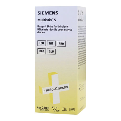Urinalysis Reagent Multistix® 5 Blood, Glucose, Leukocytes, Protein, Nitrite CLIA Waived For Urinalysis - BeHope