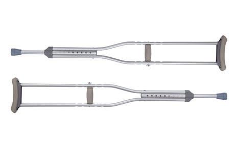Underarm Crutches ProCare® Adult 5 Foot 2 Inch to 5 Foot 10 Inch User Height Aluminum Frame 300 lbs. Weight Capacity - BeHope