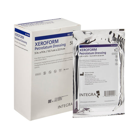 Xeroform Petrolatum Impregnated Dressing Xeroformâ„¢ Rectangle 5 X 9 Inch Sterile - BeHope