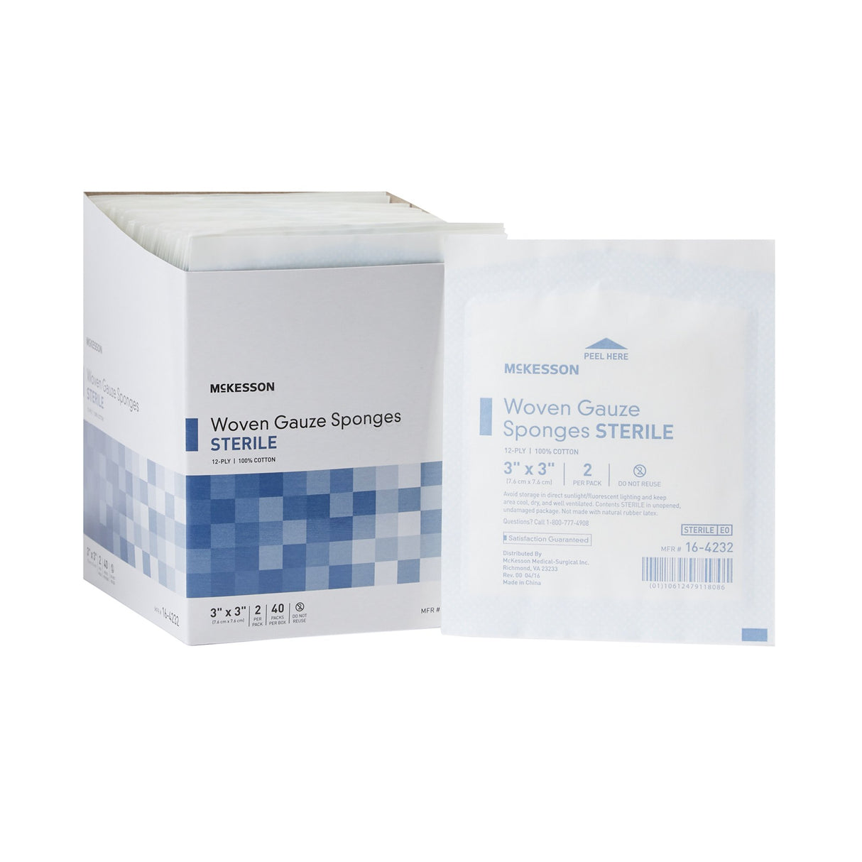 Gauze Sponge Mckesson Sterile for Wound Dressing and Cleaning - BeHope