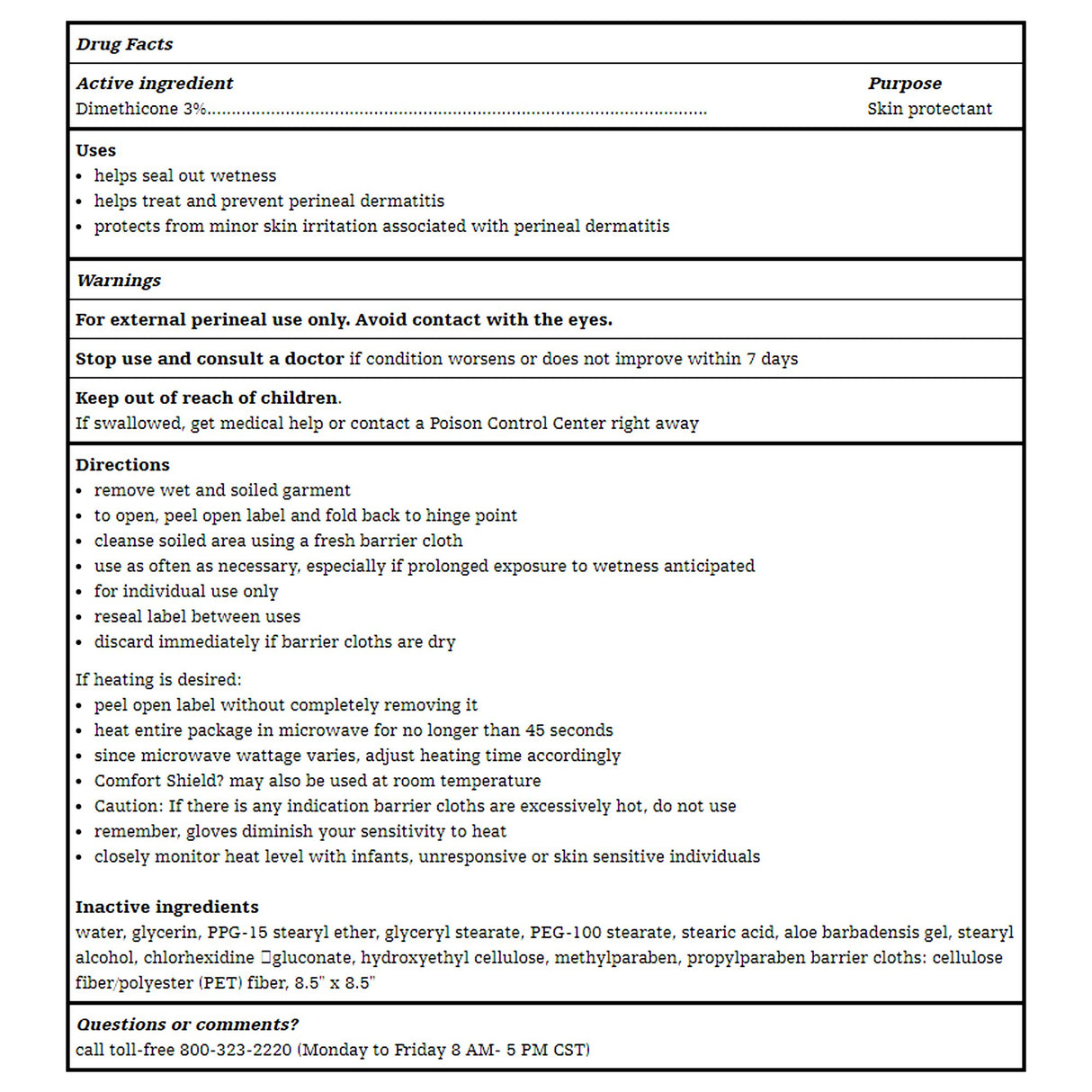 Incontinence Care Wipe Comfort Shield® Soft Pack Unscented 8 Count - BeHope