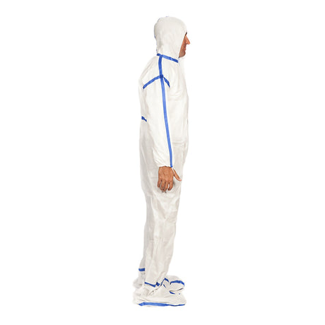Cleanroom Coverall with Hood and Boot Covers X-Large White Disposable Sterile - BeHope