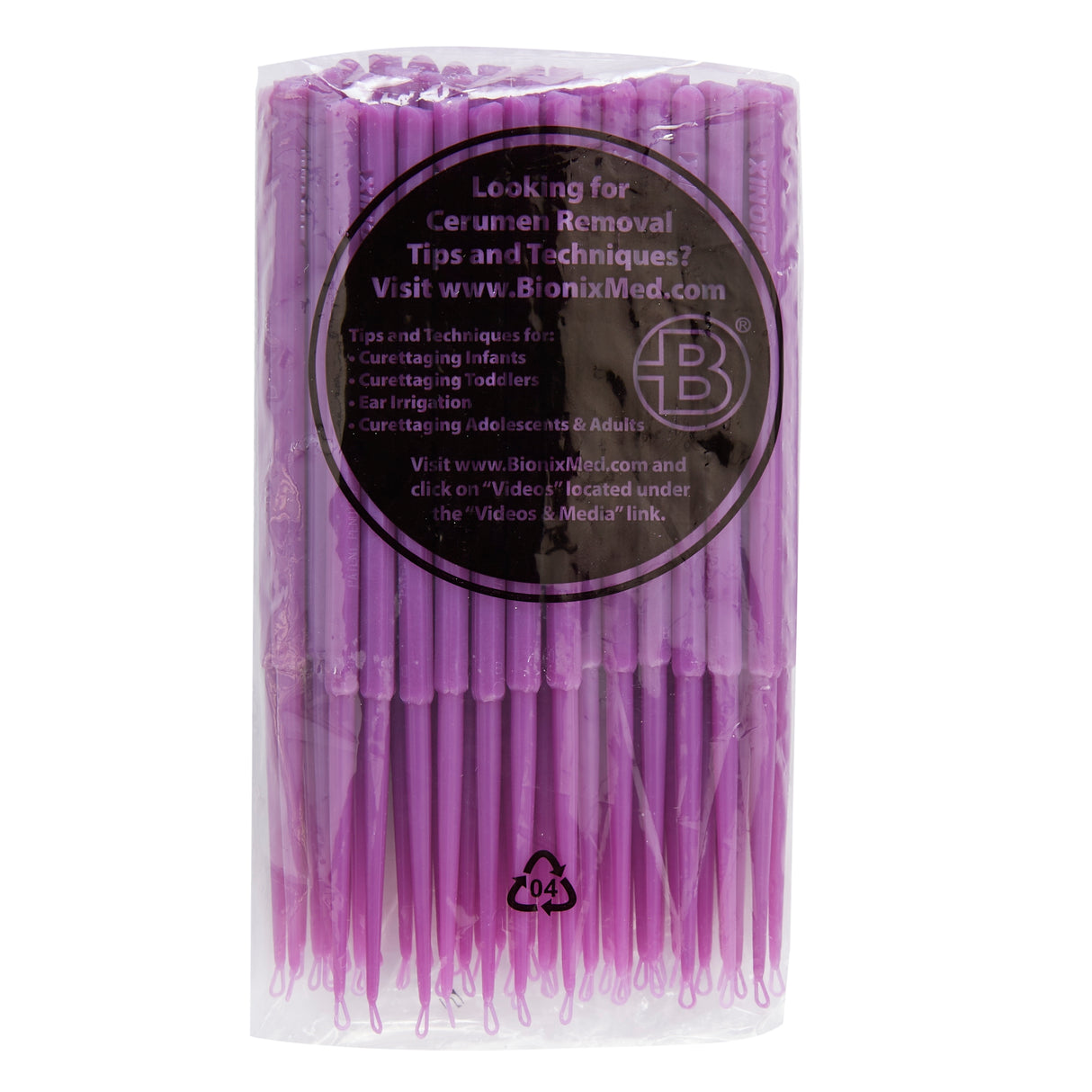 Ear Curette VersaLoop® 6 Inch Length Round Handle 3 mm Tip Curved Flexible Teardrop Loop Tip - BeHope