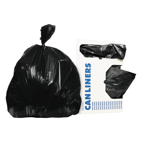 Trash Bag Heritage™ X-Liner™ 33 gal. 1.5 mil 33 X 39 Inch Black Super Heavy Duty Star Seal Bottom Flat Pack - BeHope