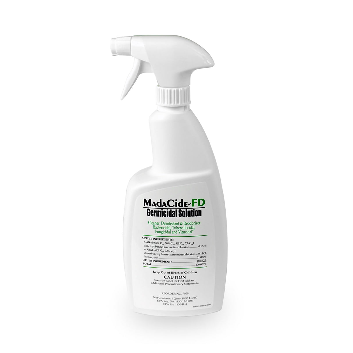 Surface Disinfectant Cleaner MadaCide-FD® Germicidal Trigger Spray Liquid 32 oz. Bottle Alcohol Scent NonSterile - BeHope