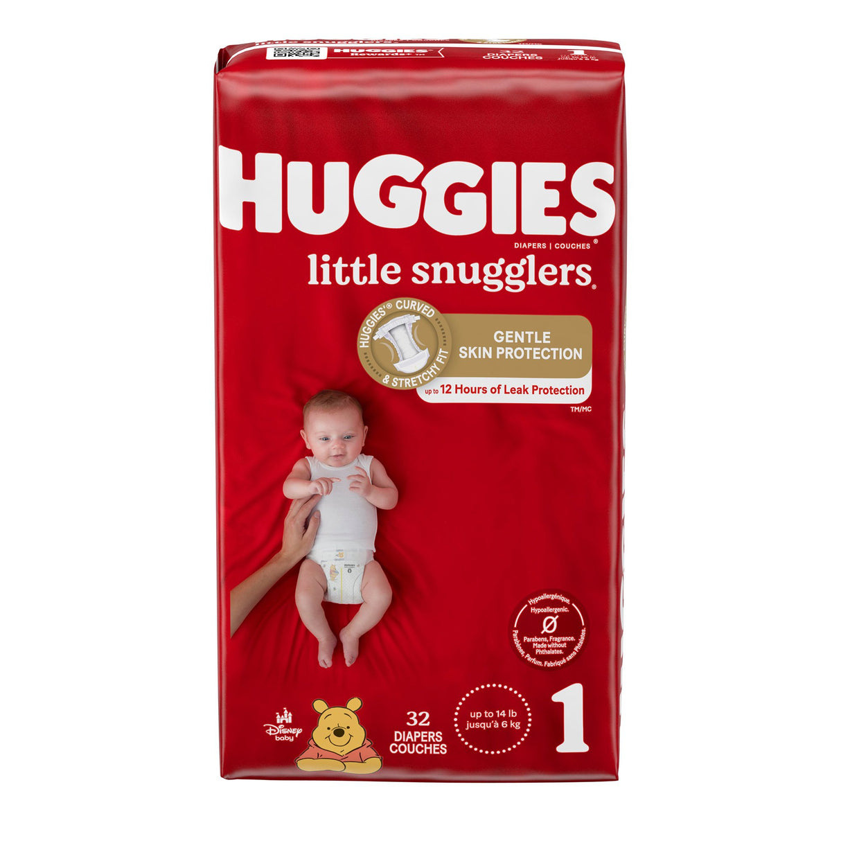 Unisex Baby Diaper Huggies® Little Snugglers Size 1 Disposable Heavy Absorbency - BeHope