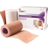 2 Layer Compression Bandage System 3M™ Coban™ 2 2-9/10 Yard X 4 Inch / 4 Inch X 5-1/10 Yard Self-Adherent / Pull On Closure Tan / White NonSterile 35 to 40 mmHg - BeHope