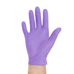 Exam Glove Purple Nitrile-Xtra™ Medium NonSterile Nitrile Extended Cuff Length Textured Fingertips Purple Chemo Tested - BeHope