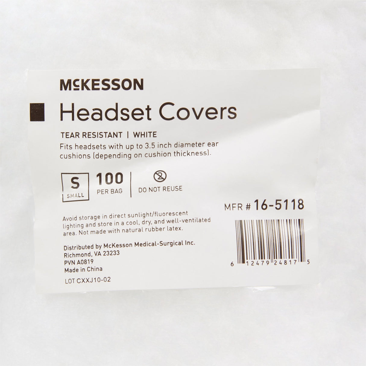Sanitary Headset Cover McKesson Small For Earmuff of Most Headphones - BeHope