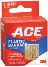Elastic Bandage 3M™ ACE™ 2 Inch Width Clip Detached Closure Tan NonSterile Standard Compression - BeHope