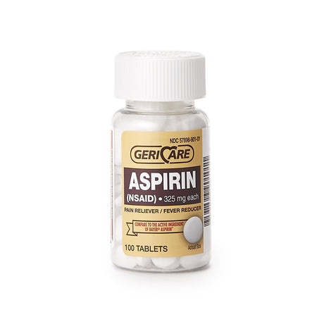 Pain Relief Geri-Care® 325 mg Strength Aspirin Tablet 100 per Bottle - BeHope