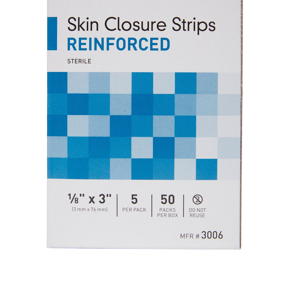 Skin Closure Strip McKesson 1/8 X 3 Inch Nonwoven Material Reinforced Strip White - BeHope
