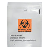 Specimen Transport Bag with Document Pouch Speci-Zip® 12 X 15 Inch Zip Closure Biohazard Symbol / Storage Instructions NonSterile - BeHope