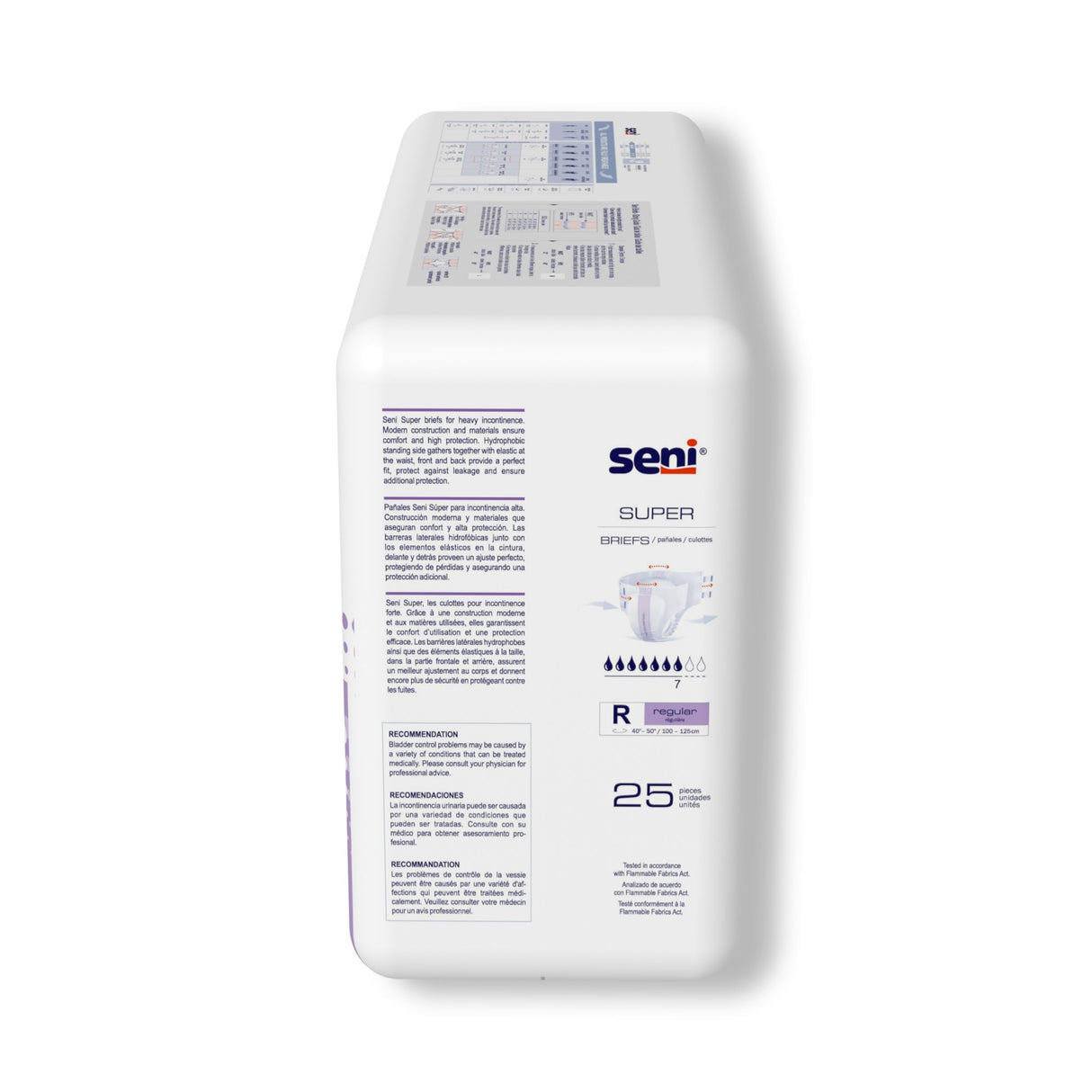 Unisex Adult Incontinence Brief Seni® Super Regular Disposable Heavy Absorbency - BeHope