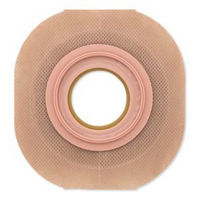Ostomy Barrier New Image™ FlexTend™ Precut, Extended Wear Adhesive Tape Borders 57 mm Flange Red Code System 1-3/8 Inch Opening - BeHope