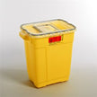 Chemotherapy Waste Container BD™ Yellow Base 18-1/2 X 17-3/4 X 11-3/4 Inch Vertical Entry 9 Gallon - BeHope
