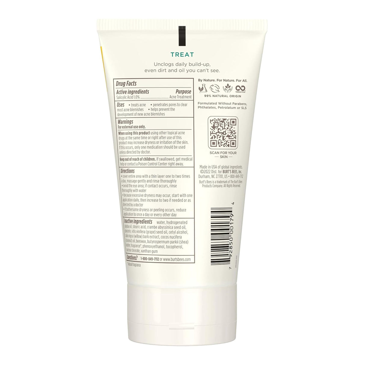Acne Treatment Burt's Bees Natural Acne Solutions 4 oz. Scrub