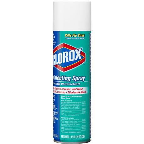 Surface Disinfectant Clorox Commercial Solutions® Clorox® Alcohol Based Aerosol Spray Liquid 19 oz. Can Fresh Scent NonSterile - BeHope