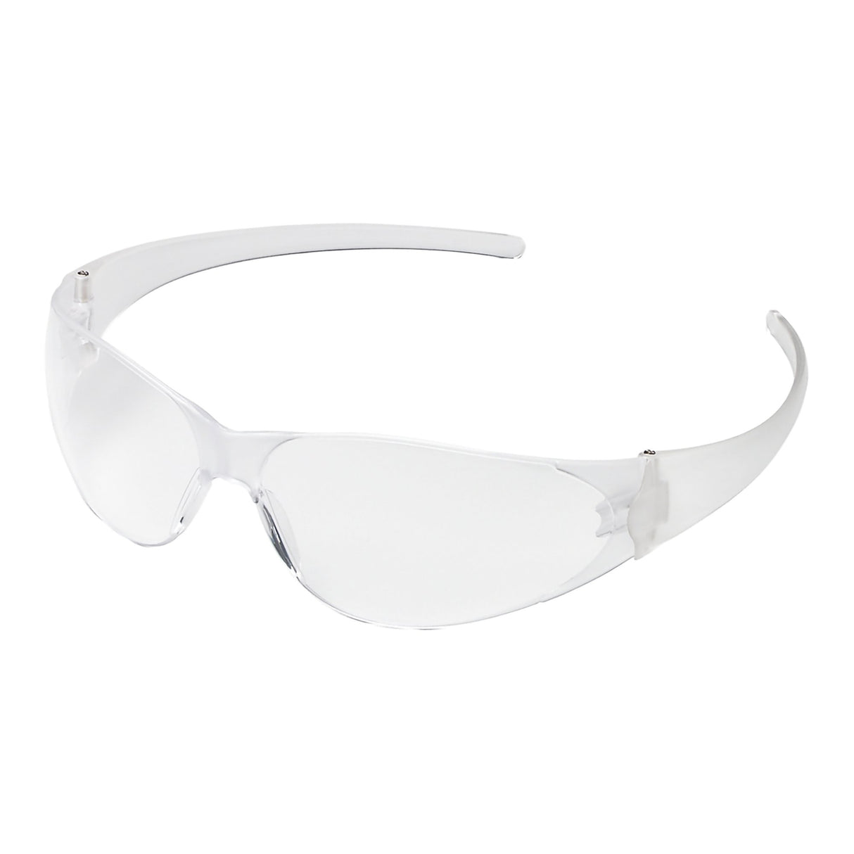 Safety Glasses Checkmate® Flexible Bayonet Temple Clear Tint Polycarbonate Lens Clear Frame Over Ear One Size Fits Most - BeHope