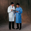 Lab Coat Basic White X-Large Knee Length 3-Layer SMS Disposable - BeHope