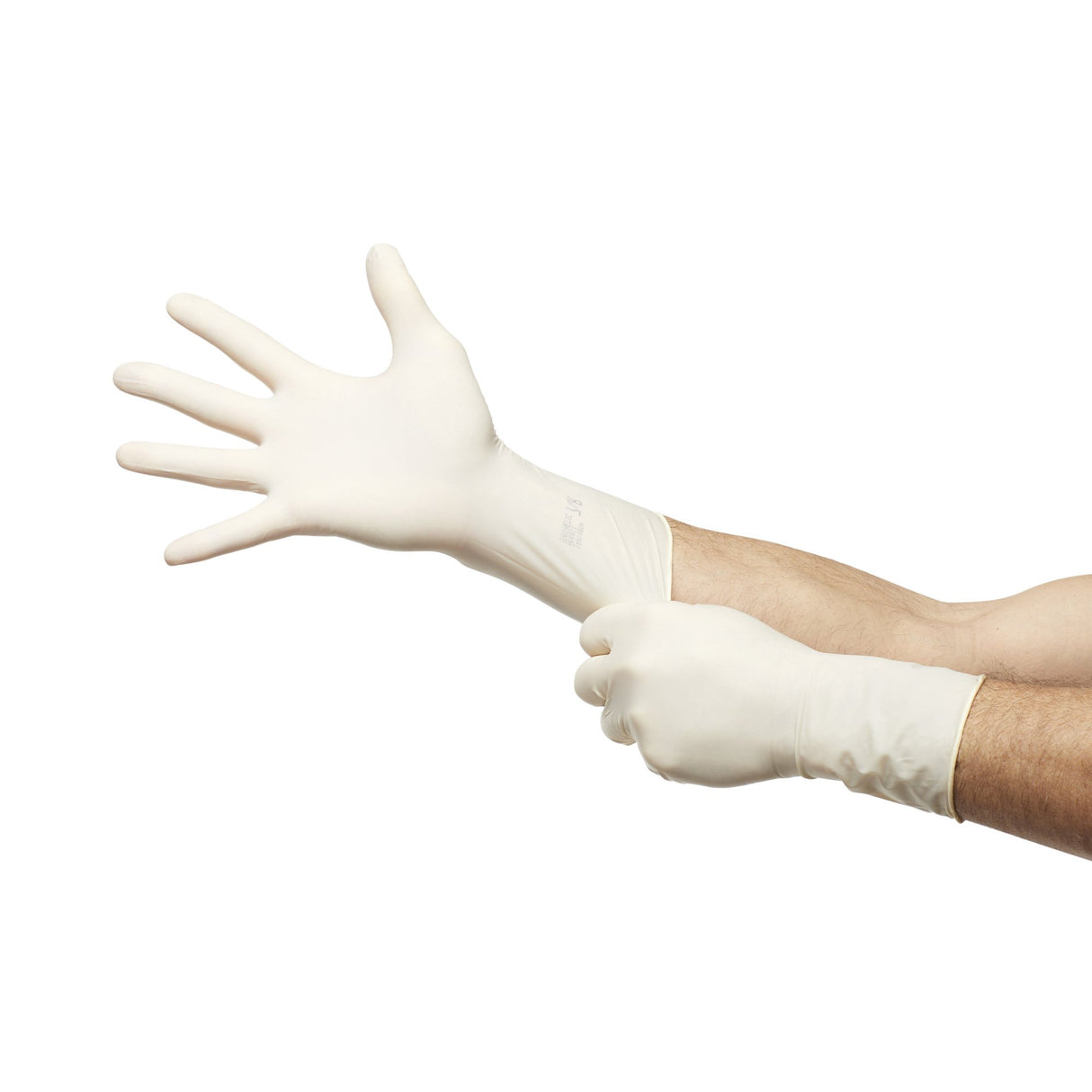 Surgical Glove GAMMEX® Non-Latex Sensitive Size 7.5 Sterile Polychloroprene Standard Cuff Length Micro-Textured Cream Chemo Tested - BeHope