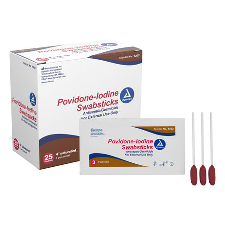 Impregnated Swabstick 10% Strength Povidone-Iodine Individual Packet NonSterile - BeHope