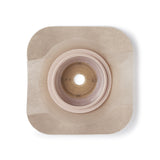 Ostomy Barrier New Image™ CeraPlus™ Trim to Fit, Extended Wear Adhesive Tape Borders 57 mm Flange Red Code System Up to 1-1/2 Inch Opening - BeHope