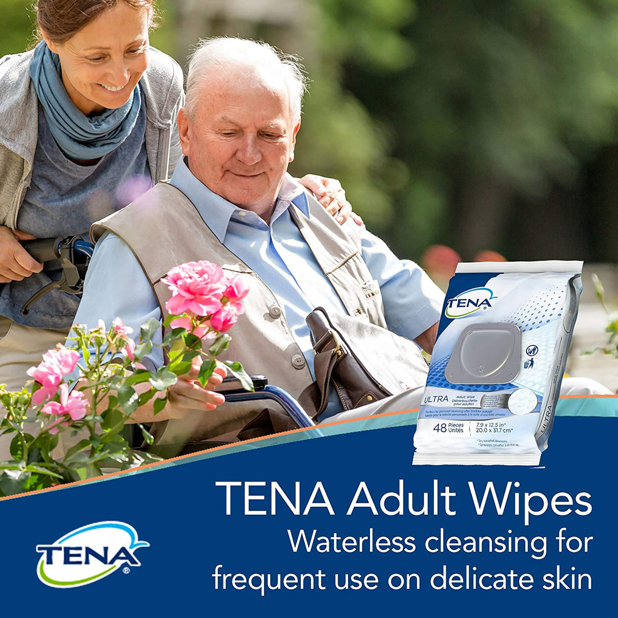 Flushable Personal Wipe TENA ProSkin™ UltraFlush® Soft Pack Scented 48 Count - BeHope