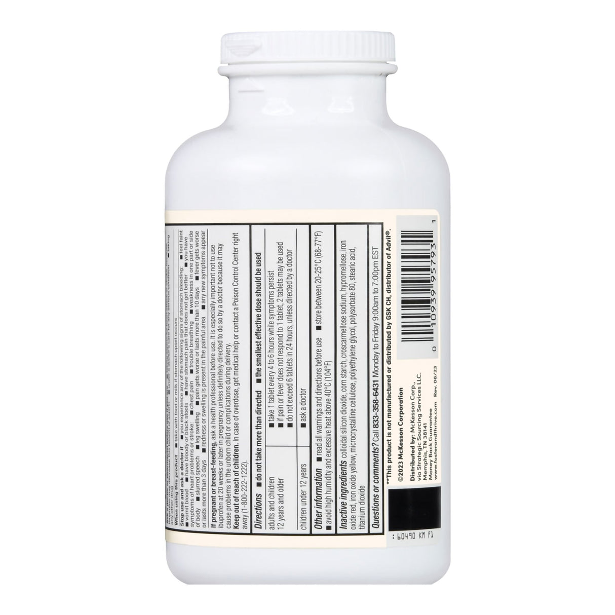 Pain Relief Foster & Thrive™ 200 mg Strength Ibuprofen Tablet 500 per Bottle - BeHope