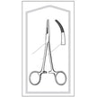 Hemostatic Forceps Econo Sterile™ Kelly 5-1/2 Inch Length Floor / Office Grade Pakistani Stainless Steel Sterile Locking Finger Ring Handle Curved Serrated Tips - BeHope