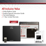 Floor Scale Veridian® Digital Display 438 lbs. / 199 kg Capacity Black Battery Operated - BeHope