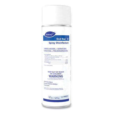 Surface Disinfectant Diversey™ End Bac® II Quaternary Based Aerosol Spray Liquid 15 oz. Can Unscented NonSterile - BeHope