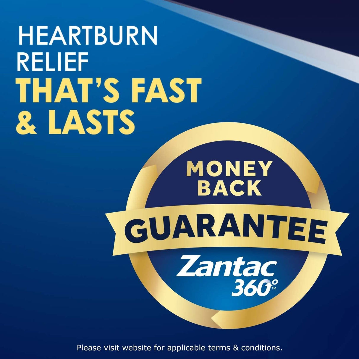 Antacid Zantac 360°® Maximum Strength 20 mg Strength Tablet 50 per Bottle - BeHope
