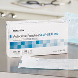 Sterilization Pouch McKesson Ethylene Oxide (EO) Gas / Steam 3-1/2 X 5 Inch Transparent Blue / White Self Seal Paper / Film - BeHope