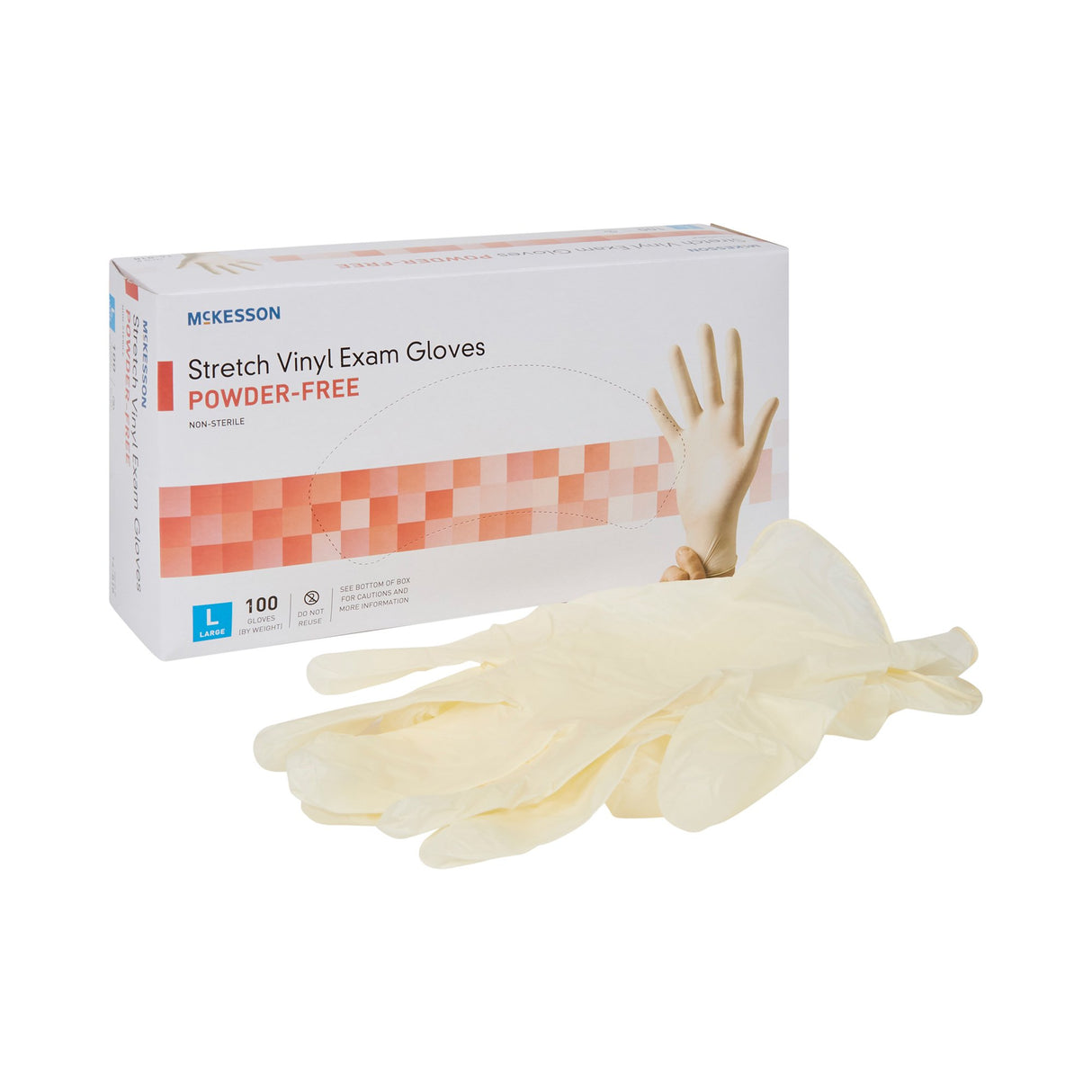 McKesson Nonsterile Stretch Vinyl Exam Gloves Silky Smooth Comfort - BeHope