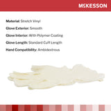McKesson Nonsterile Stretch Vinyl Exam Gloves Silky Smooth Comfort - BeHope