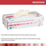 McKesson Nonsterile Stretch Vinyl Exam Gloves Silky Smooth Comfort - BeHope