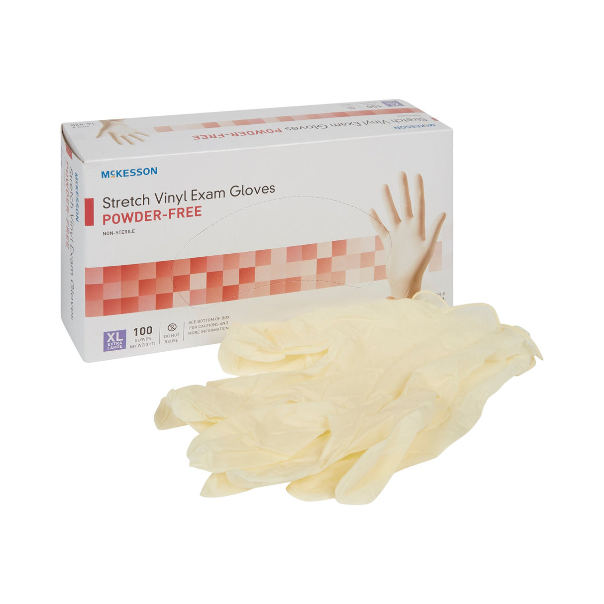 McKesson Nonsterile Stretch Vinyl Exam Gloves Silky Smooth Comfort - BeHope