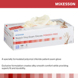 McKesson Nonsterile Stretch Vinyl Exam Gloves Silky Smooth Comfort - BeHope