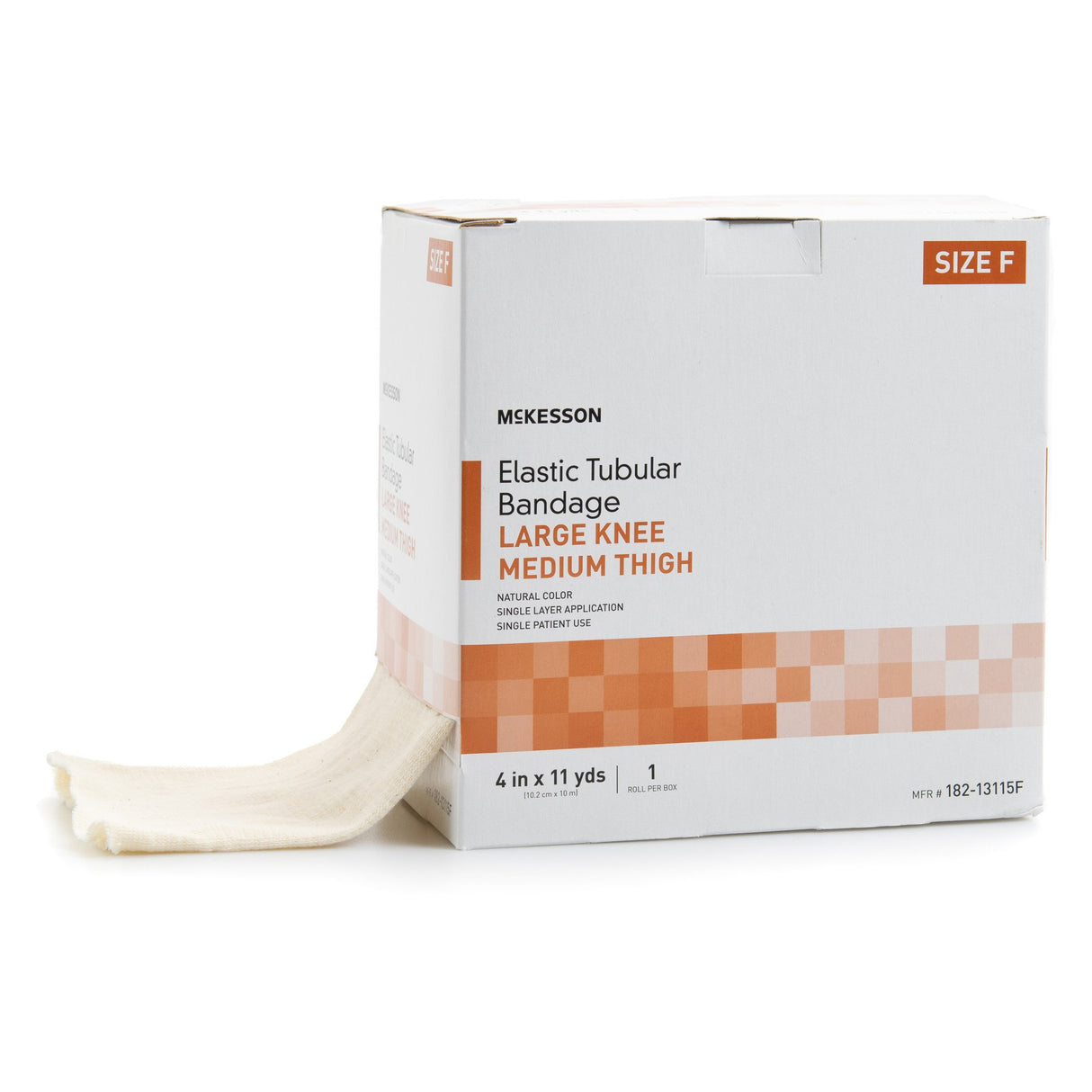 Elastic Tubular Support Bandage McKesson Spandagrip™ 4 Inch X 11 Yard Large Knee / Medium thigh Pull On Natural NonSterile Size F Standard Compression - BeHope