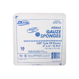 Gauze Sponge Dukal™ 4 X 4 Inch 12-Ply Sterile 10 per Pack - BeHope