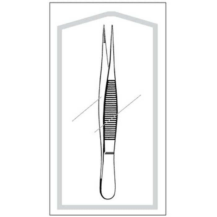 Splinter Forceps Econo Sterile™ Sterile Disposable Floor Grade Stainless Steel Straight Serrated Tips - BeHope