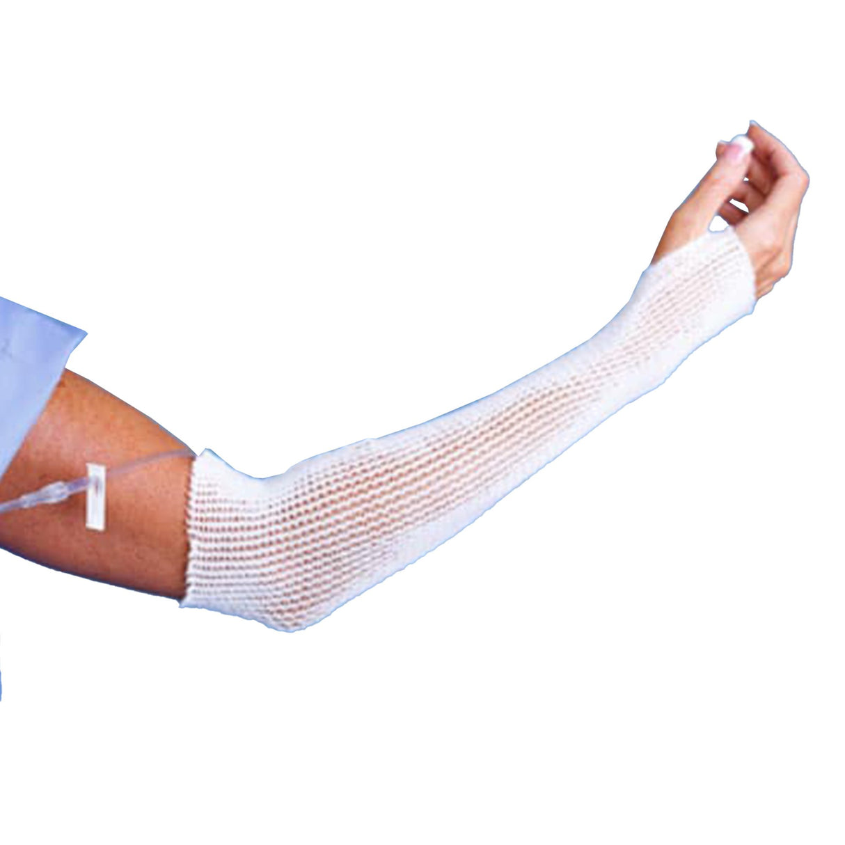 Elastic Net Retainer Dressing MT Spandage™ Tubular White Elastic Size 8 25 Yard Length Medium Chest / Back / Perineum / Axilla NonSterile - BeHope